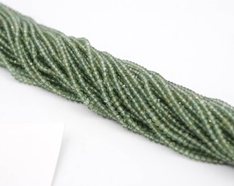 Green Rutilated Quartz Faceted Rondelle 3mm