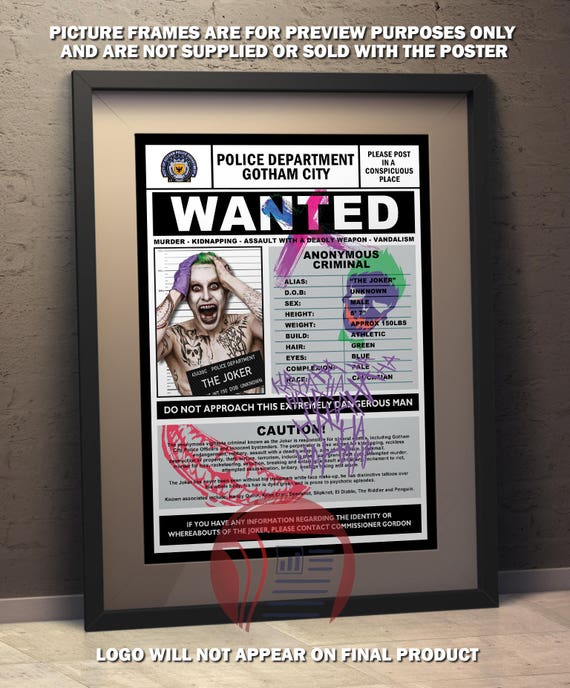 The Joker Fan Art Wanted Poster Newspaper