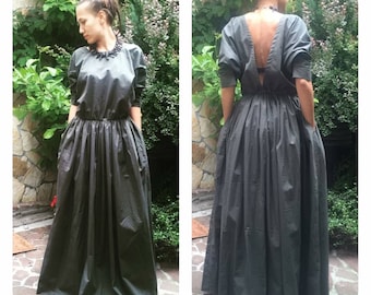 Edwardian Dress, Victorian Dress, Renaissance Dress, Puff Sleeve Dress, Bridesmaid Dress, Formal Gown Dress, Maxi Dress, Open Back Dress