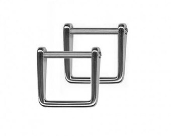 2 SQUARE SILVER EARRINGS