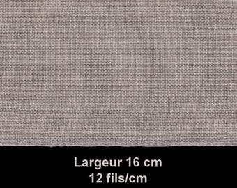 a 50 cm band embroidery 16 cm raw linen