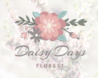 Pastel Floral Logo Template Premade logo Floral Logo