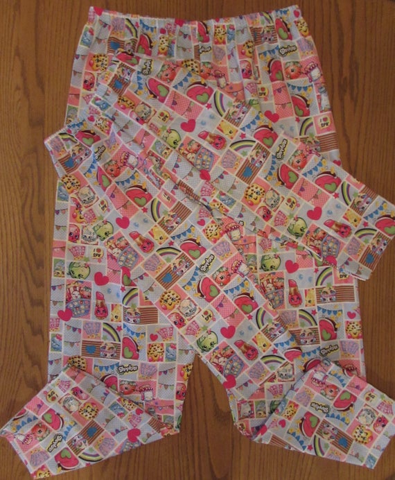 Mommy and me Shopkins, Shopkins cotton pajama bottoms,mommy and me pajamas,womens shopkins pajamas,Shopkins gift,Shopkins birthday