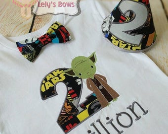 Star Wars birthday shirt, Star Wars birthday set, 1st birthday Star Wars shirt, embroidered Star Wars shirt, Star Wars party set, Star Wars