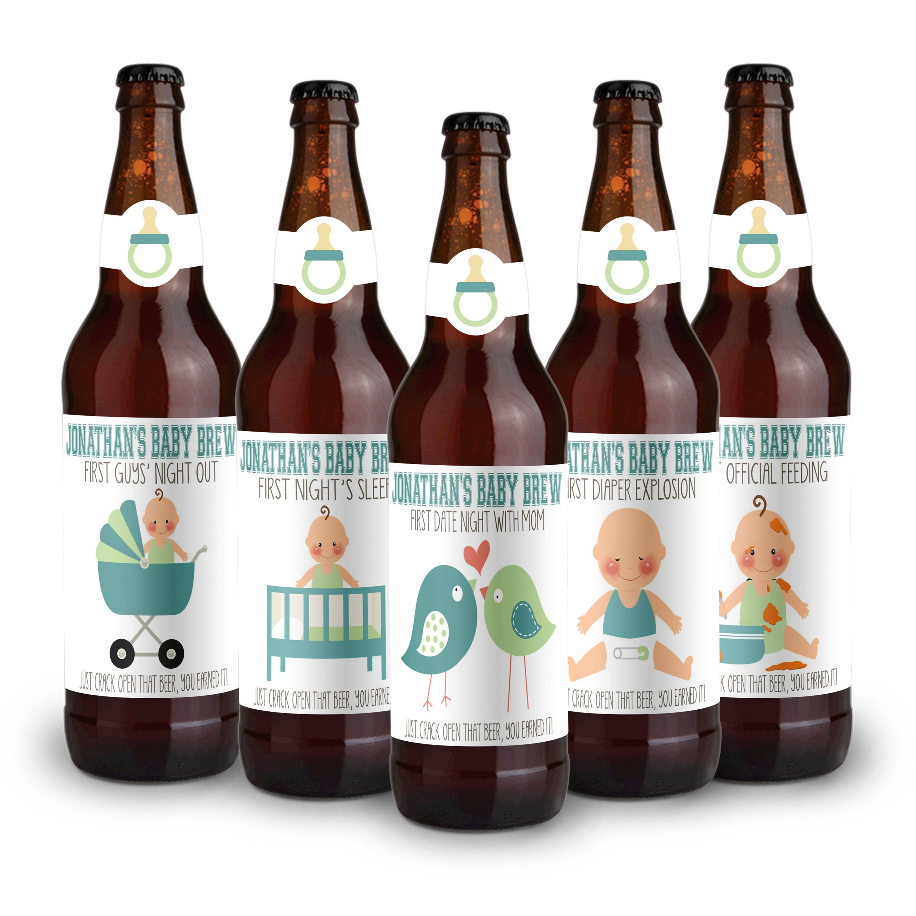 New Daddy Baby Beer Labels Baby First Milestones Daddy