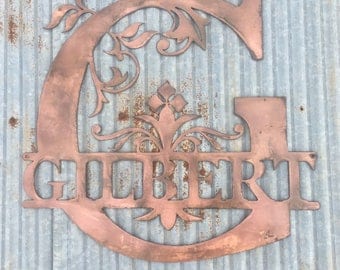 Personalized Name Metal Sign Custom metal Name sign