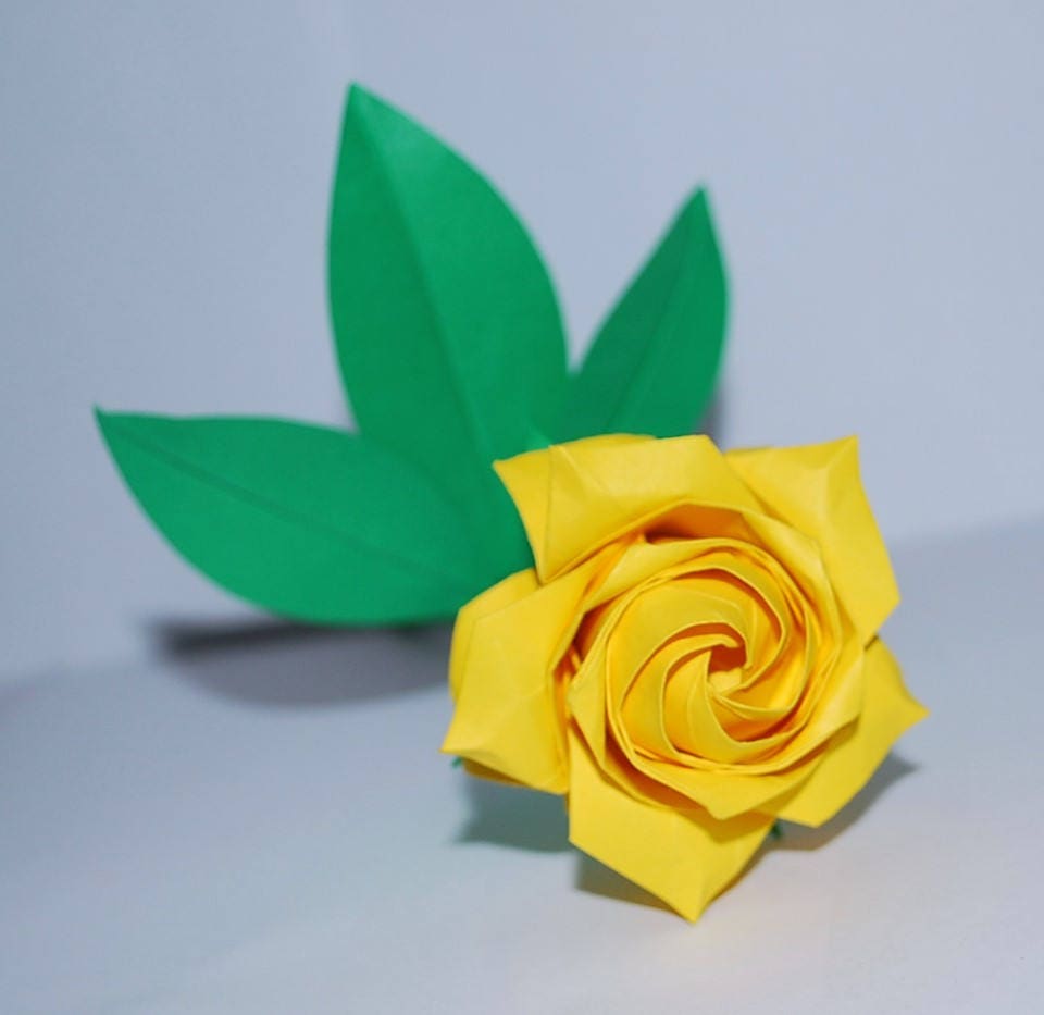 Red rose ANNIVERSARY ROSE Origami rose paper flower