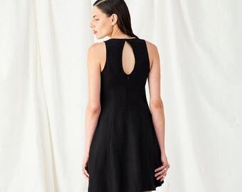 Christmas in July SALE, Little Black Dress, Party Dress, Black Evening Dress, Black Dress