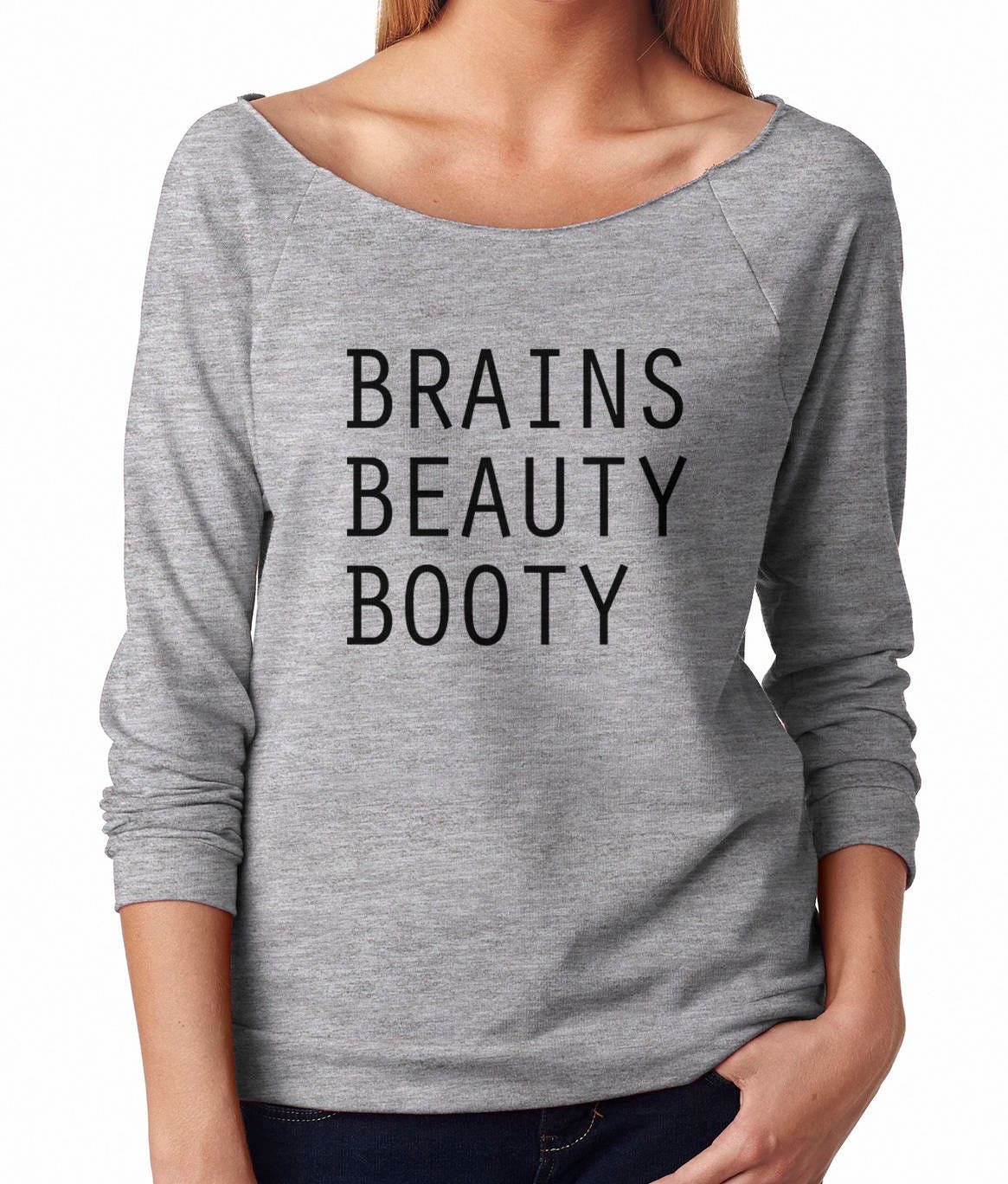 brains beauty booty shirt boohoo