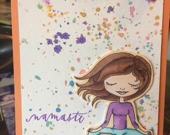 namaste - Yoga Card handmade