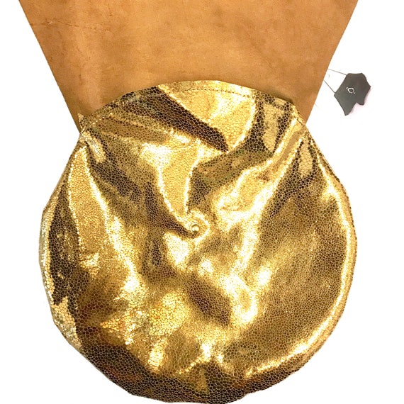 round gold bag