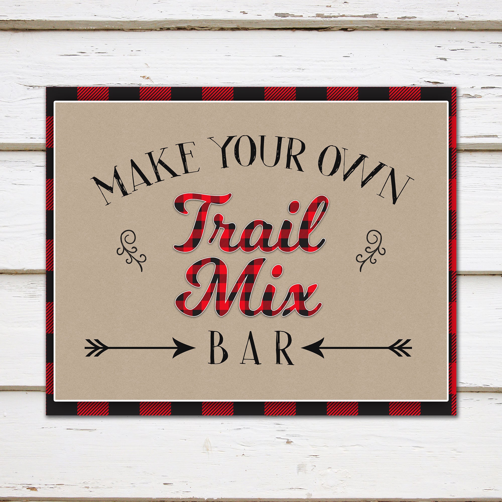 Printable Trail Mix Bar Sign Make Your Own Trail Mix Bar