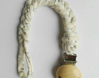 Cotton braided soother clip - pacifier clip