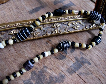 Collier Ancien En Verre De Murano – Bleu, Breloque, Style Vintage