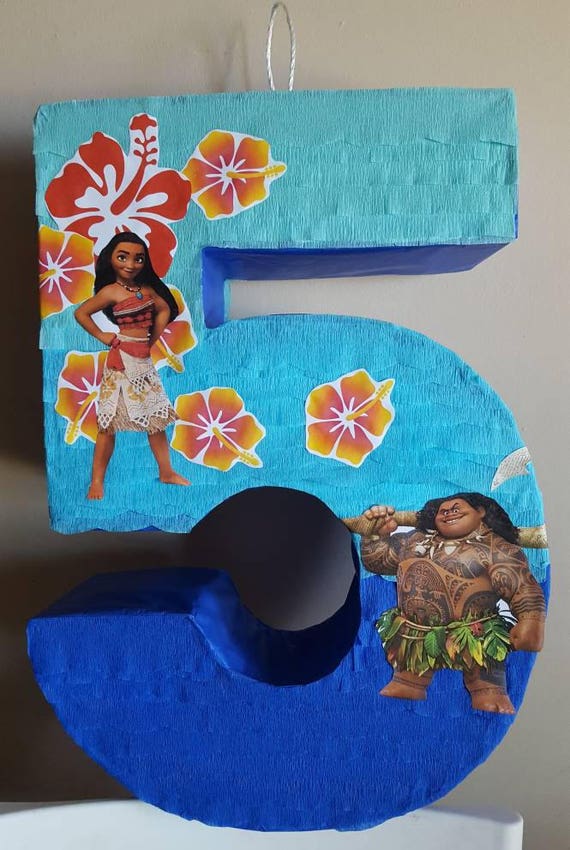 Number pinata inspired by Moana