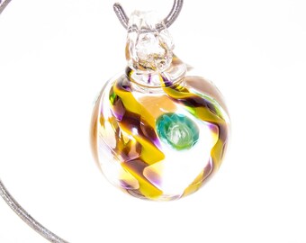 405029 Medium Hand Blown Hanging Art Glass Ball Decorative Ornament