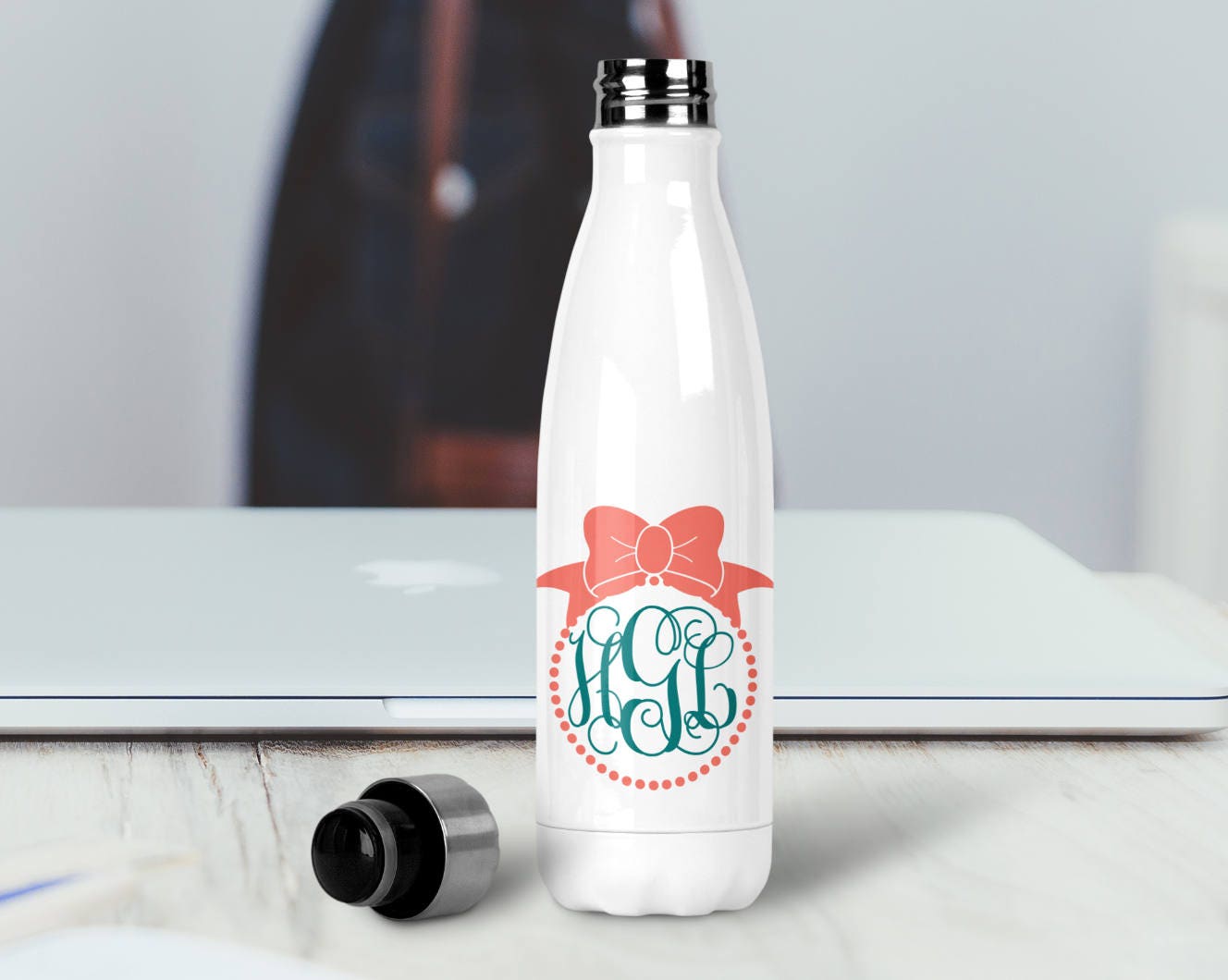 anthropologie monogram water bottle