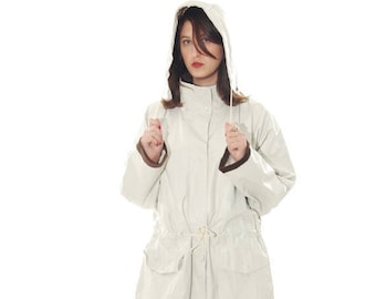 SALE White Coat, Coats, Womens Coat, Long Coat, 60's coat, 1960 Coat, Vintage Coat, Women's Coat, vintage Coat, Free Shipping, Size-OS