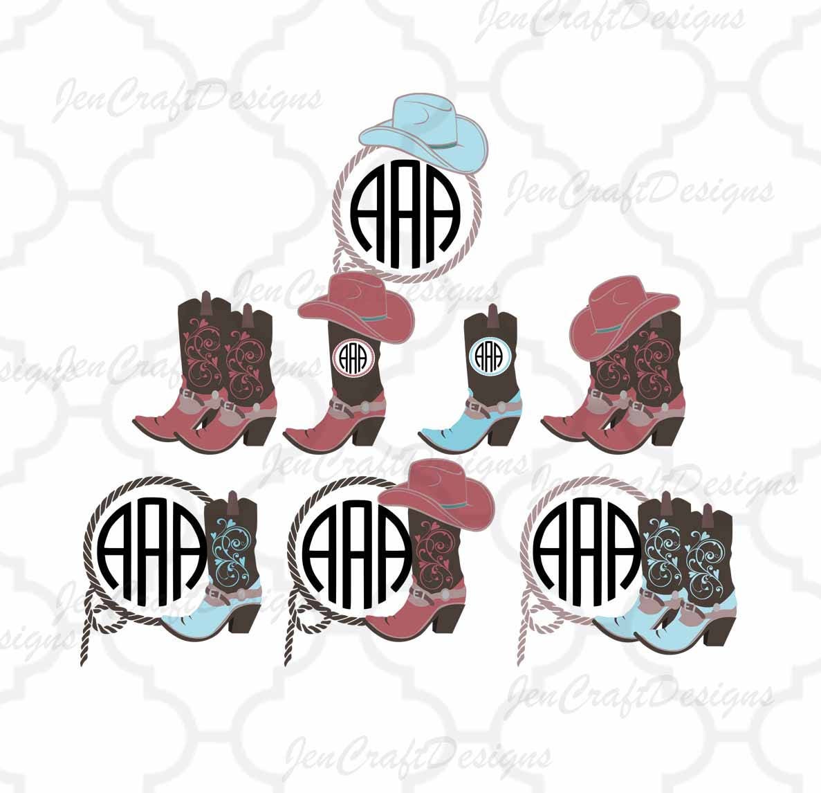 Download Cowgirl Svg, Cowgirl Monogram SVG, Cowgirl Hat Monogram ...