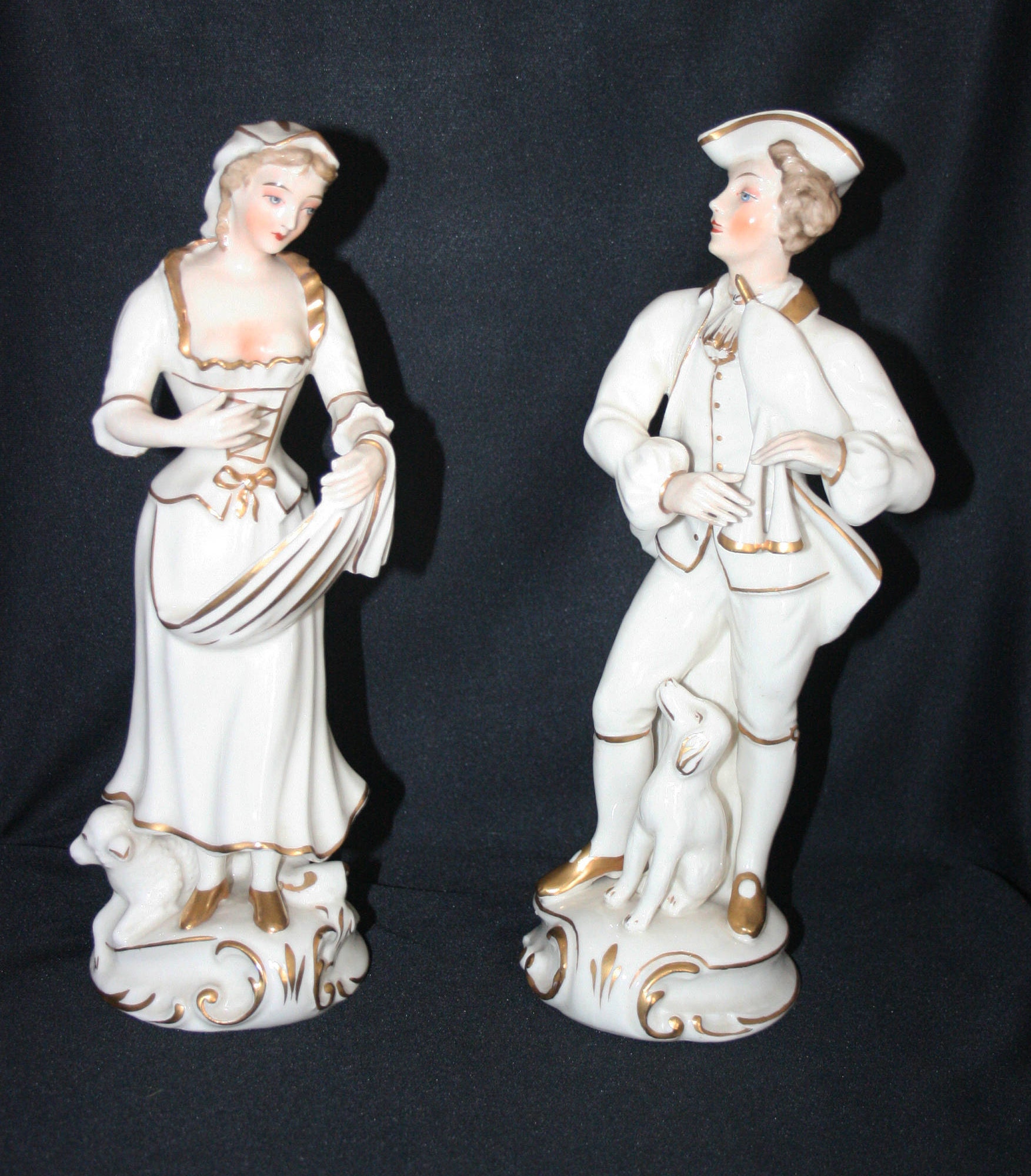 antique colonial figurines