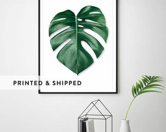 Monstera leaf, monstera print, palm leaf print, palm print, botanical prints, botanical art, leaf prints, monstera deliciosa, botanical leaf