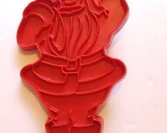 Santa Claus Red Tupperware Cookie Cutter; broken handle