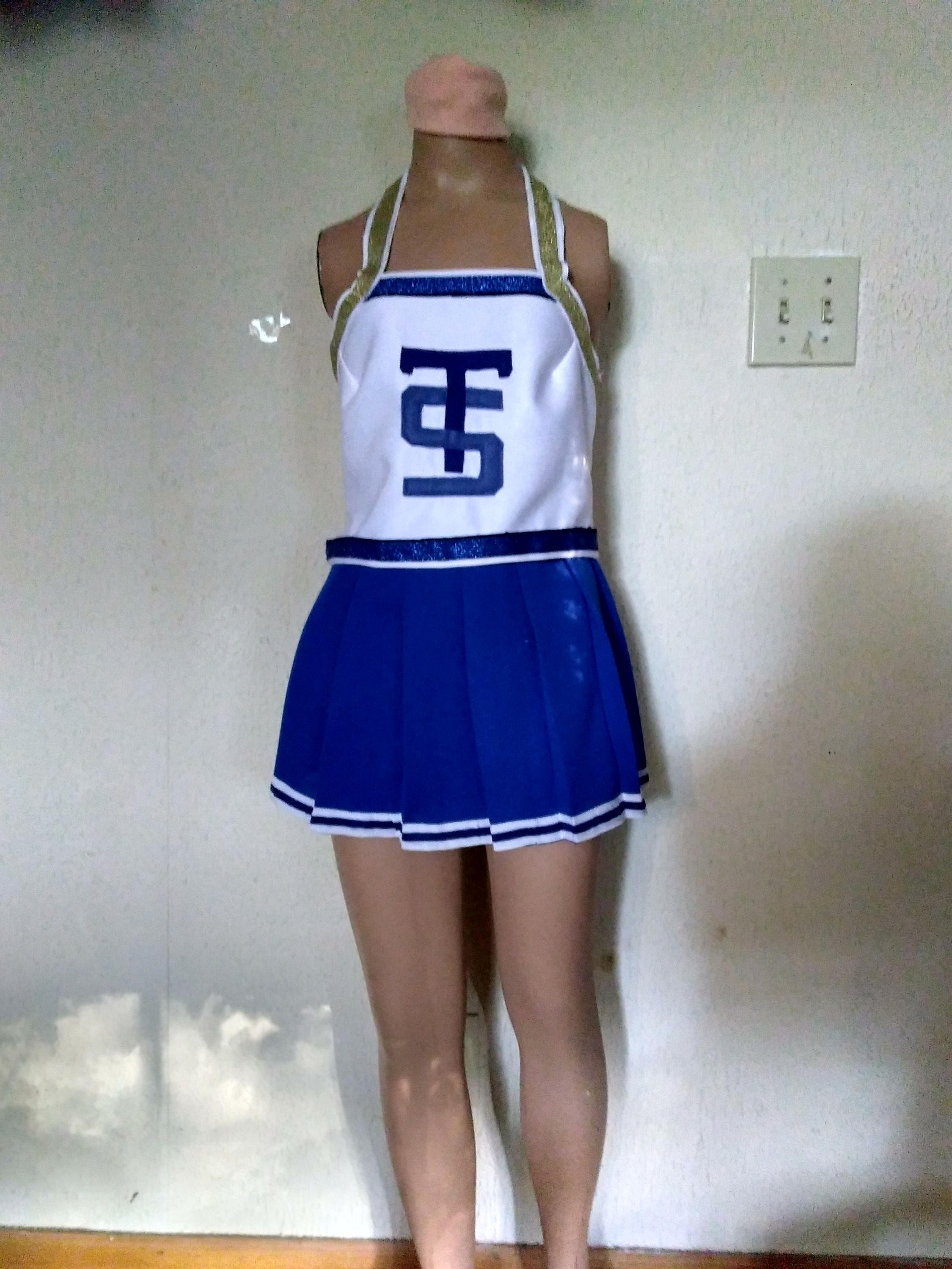 Download Famous Rock Pop Star Kids Adult Blue Cheerleader Uniform