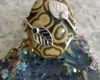 Ocean Jasper Ring Size 8 1/2