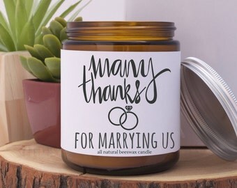 Thank you for Marrying Us Gift, Wedding Officiant Gift, Gift for Wedding Officiant, for Wedding Officiant, Wedding Officiant, Wedding Candle
