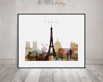 Paris watercolor | Etsy