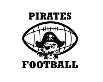 Pirates Football high school college SVG File Cutting, DXF, EPS design, cutting files for Silhouette Studio and Cricut Design space