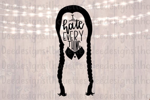 Download Wednesday Addams Halloween cut file SVG PNG for Cricut
