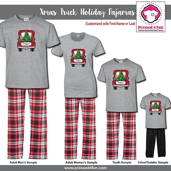 Holiday Pajamas & Youth Loungewear Christmas Truck Design