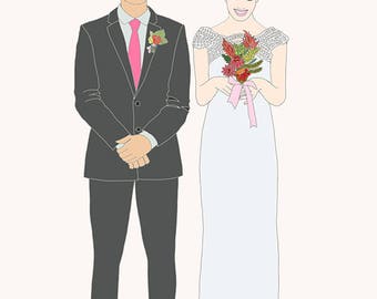 Custom Couple Portrait for wedding gift ever