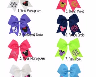 Minnie Mouse Hair Bow-Minnie Mouse Hair Clip-Minnie Mouse Ears-Personalized Minnie Mouse Bow-Monogram Hair Bow-Monogram Minnie Bow-Cheer Bow