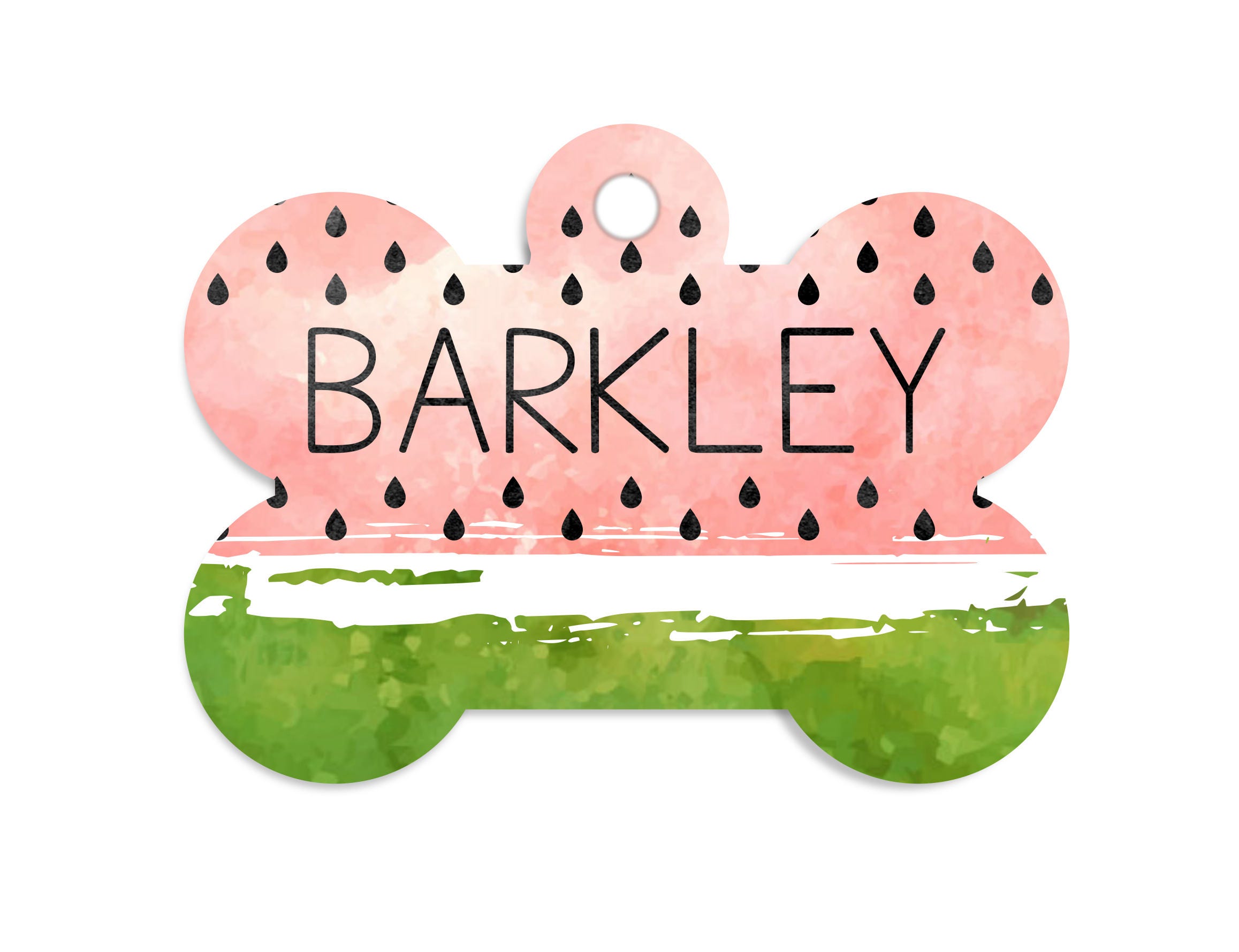 Watermelon Dog Tag Summer Dog Bone Tag Watermelon Name Tag