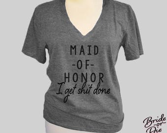 maid of honour t shirt