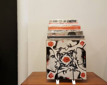 Vintage Chrome Metal Industrial Tiered Vinyl Record Holder/Record Display/Rack