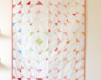 The Rainbow Quilt, baby quilt, baby girl quilt, baby blanket, rainbow baby, baby bedding, nursery bedding, nursery quilt, rainbow nursery