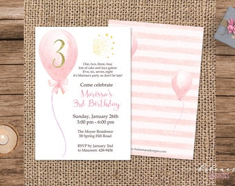 Seventh Children Birthday Invitation Number Seven Birthday