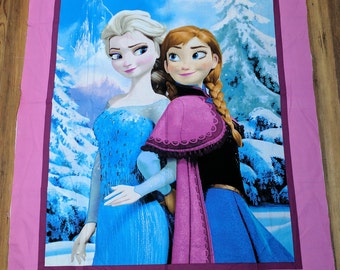 Sisters Snowy Scenic Panel Cotton Fabric