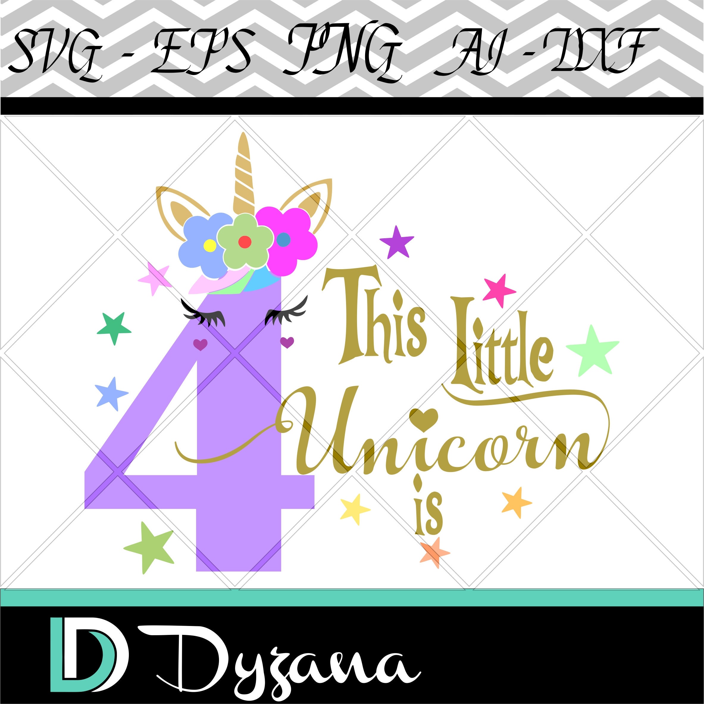 Download This Little Unicorn is 4 svg, Birthday Girl svg, Layered ...