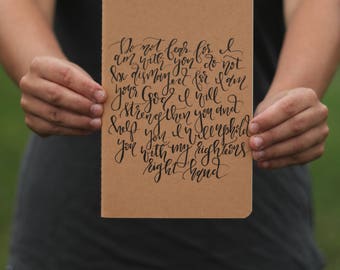 Kraft paper journal, thin journal, handwritten journal, bible verse notebook, Christian gift, inspirational journal, FREE SHIPPING