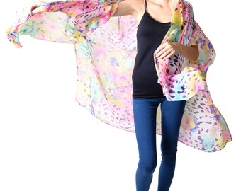 Harper 'Pink Animal' Kimono Cover-up