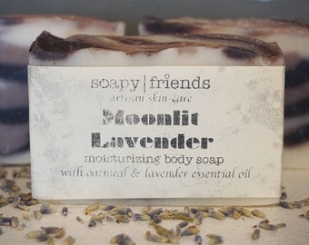 Moonlit Lavender- Handmade Soap with Shea Butter, Oatmeal & Essential Oil