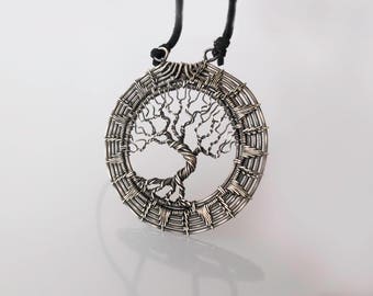 Tree-of-life necklace Tree-of-life pendant Silver-pendant Wire wrapped jewelry Mother day gift-for-men gift-for-dad gift-for-husband gift