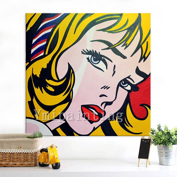 Roy Lichtenstein Happy Tears Pop Art Hand Painted Oil Painting