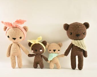 Bear Family Crochet Amigurumi Pattern / Photo Tutorial