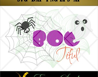 Boo Tiful Ghost svg, Halloween svg, Clipart svg,Halloween Cricut,Design Studio,svg Files for Cricut, Cutting Files,svg files,Layers svg