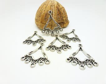 8 triangle 28.5 fancy shape chandelier * 24 mm antique silver (USCA06)